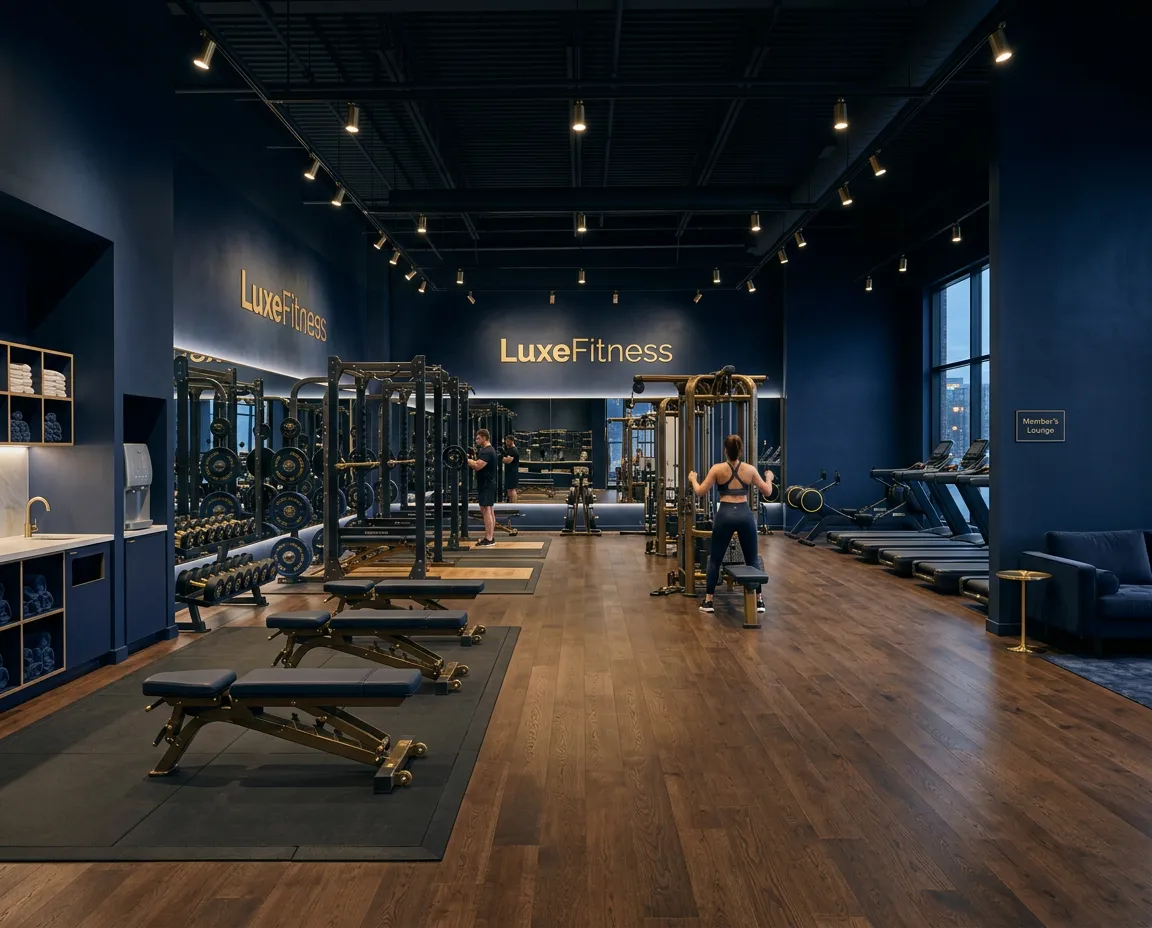 Modern boutique fitness and gym facility with high-end equipment