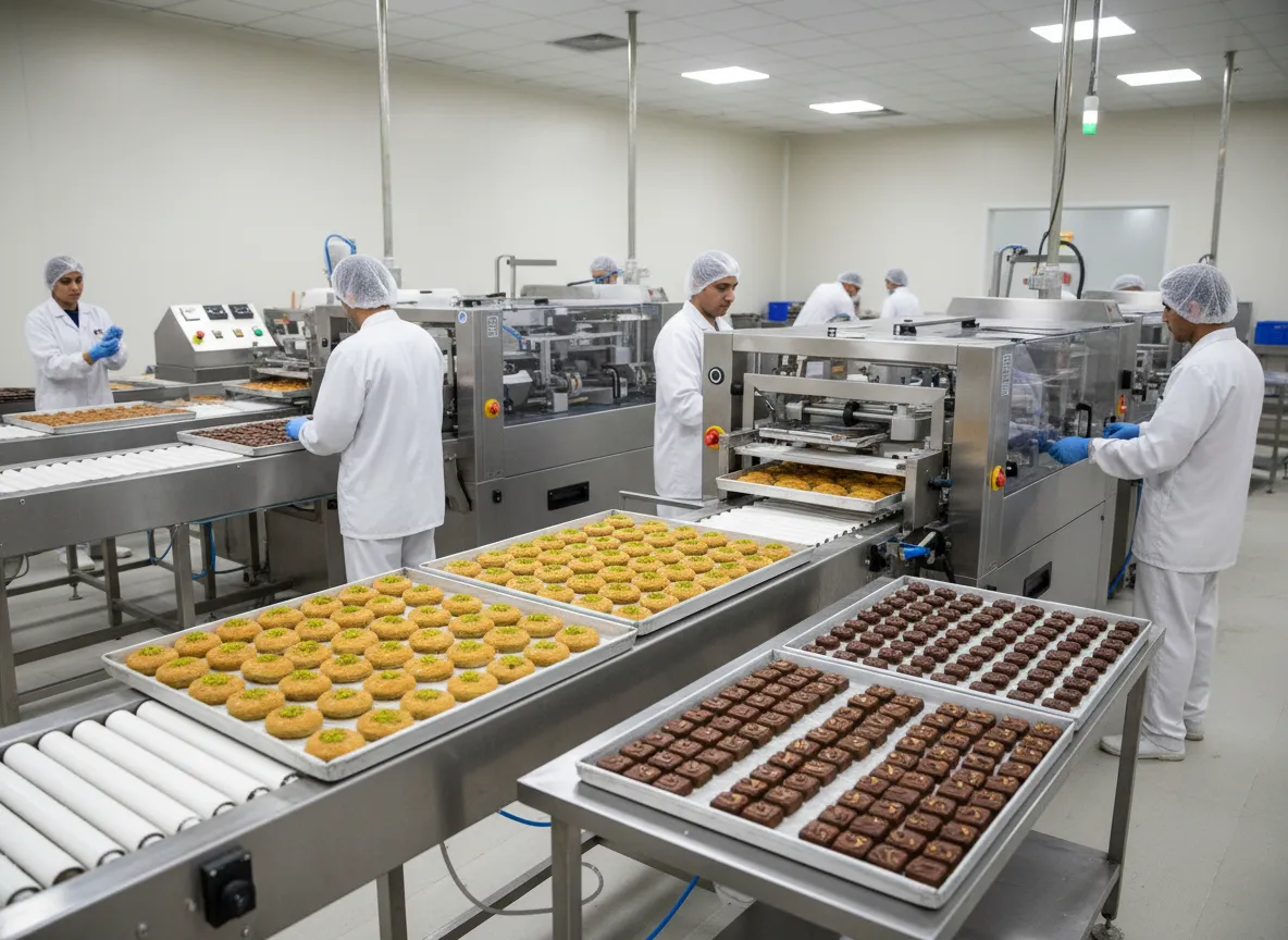 Shahrazad Food Stuff Factory production of Arabic sweets and chocolate in Ajman UAE