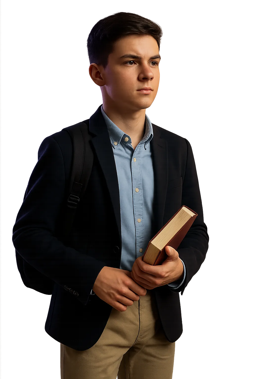 Focused GCSE Science Student mastering physics and chemistry in premium academic setting