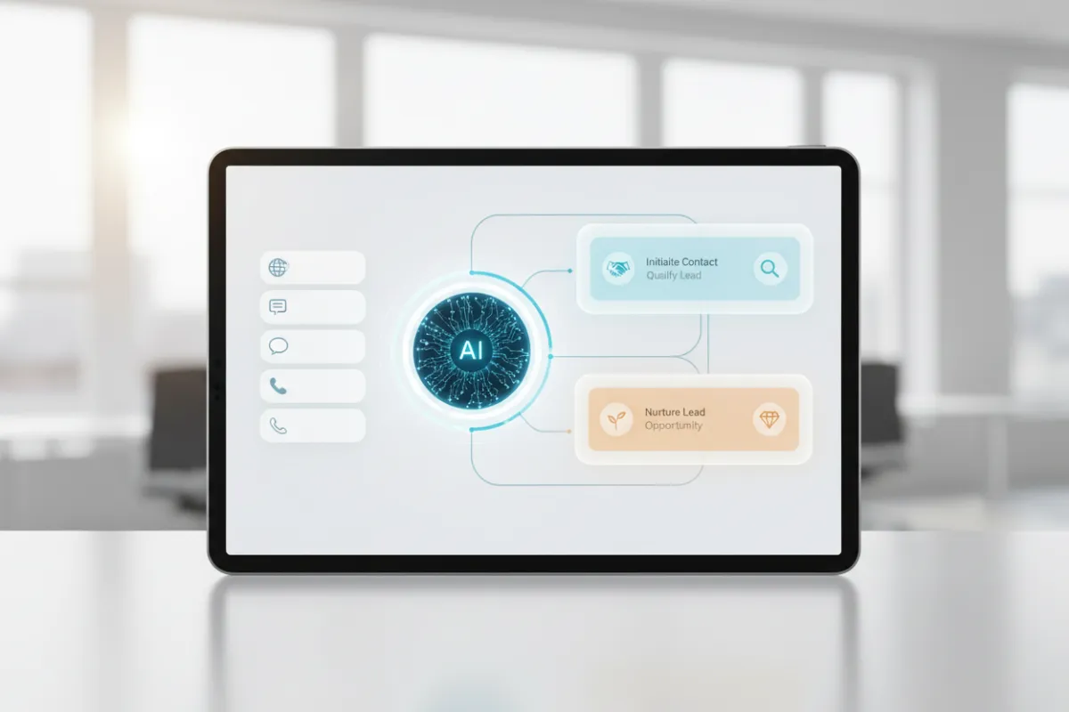 AI lead handling icon