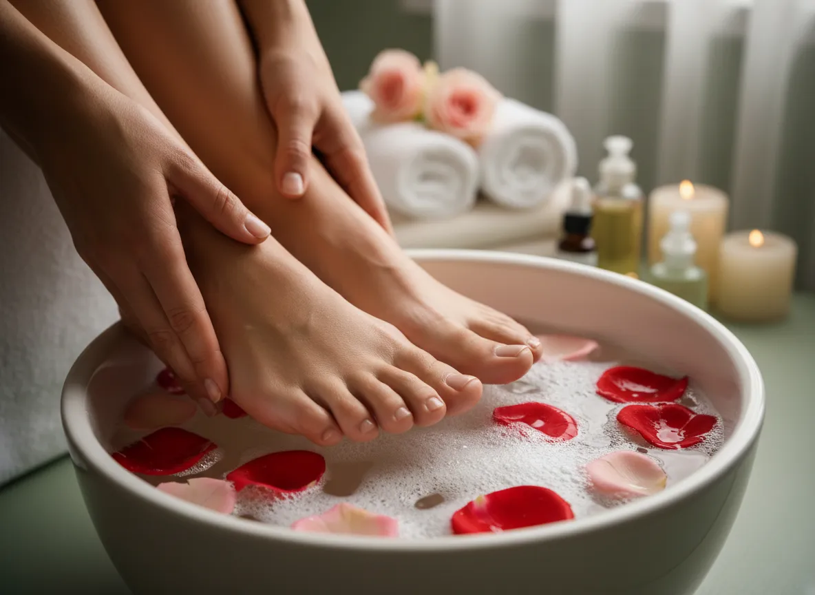 Spa pedicure with foot soak and massage at The Nails Center Simi Valley