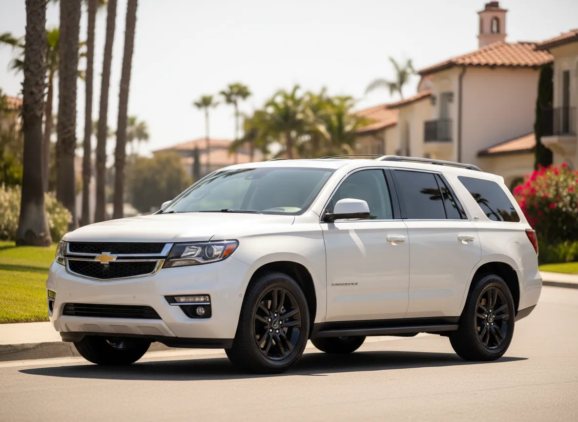 Luxe Detailing full detail on white SUV in Newport Beach