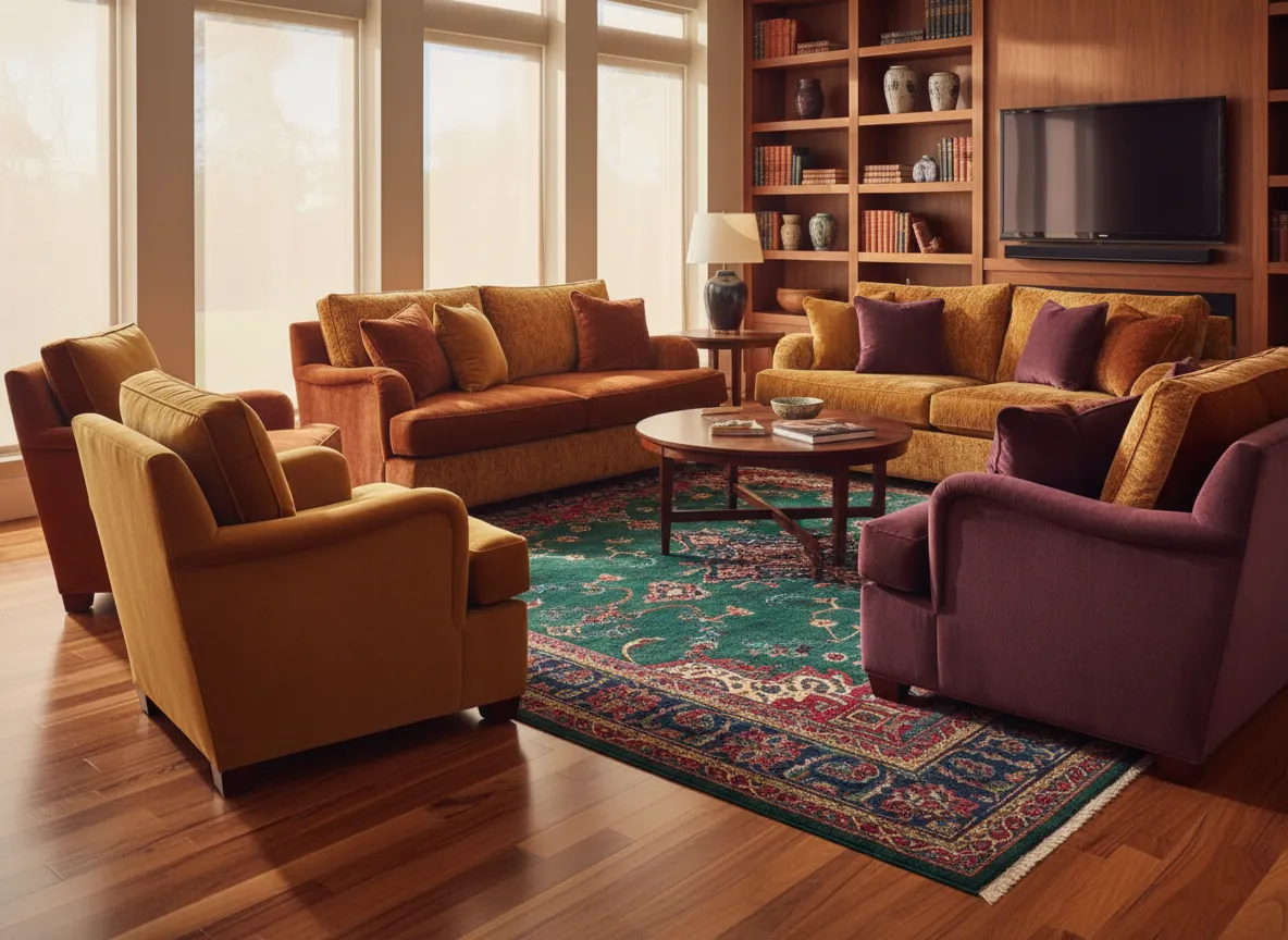 Hardwood floors and furniture protected by UV window film