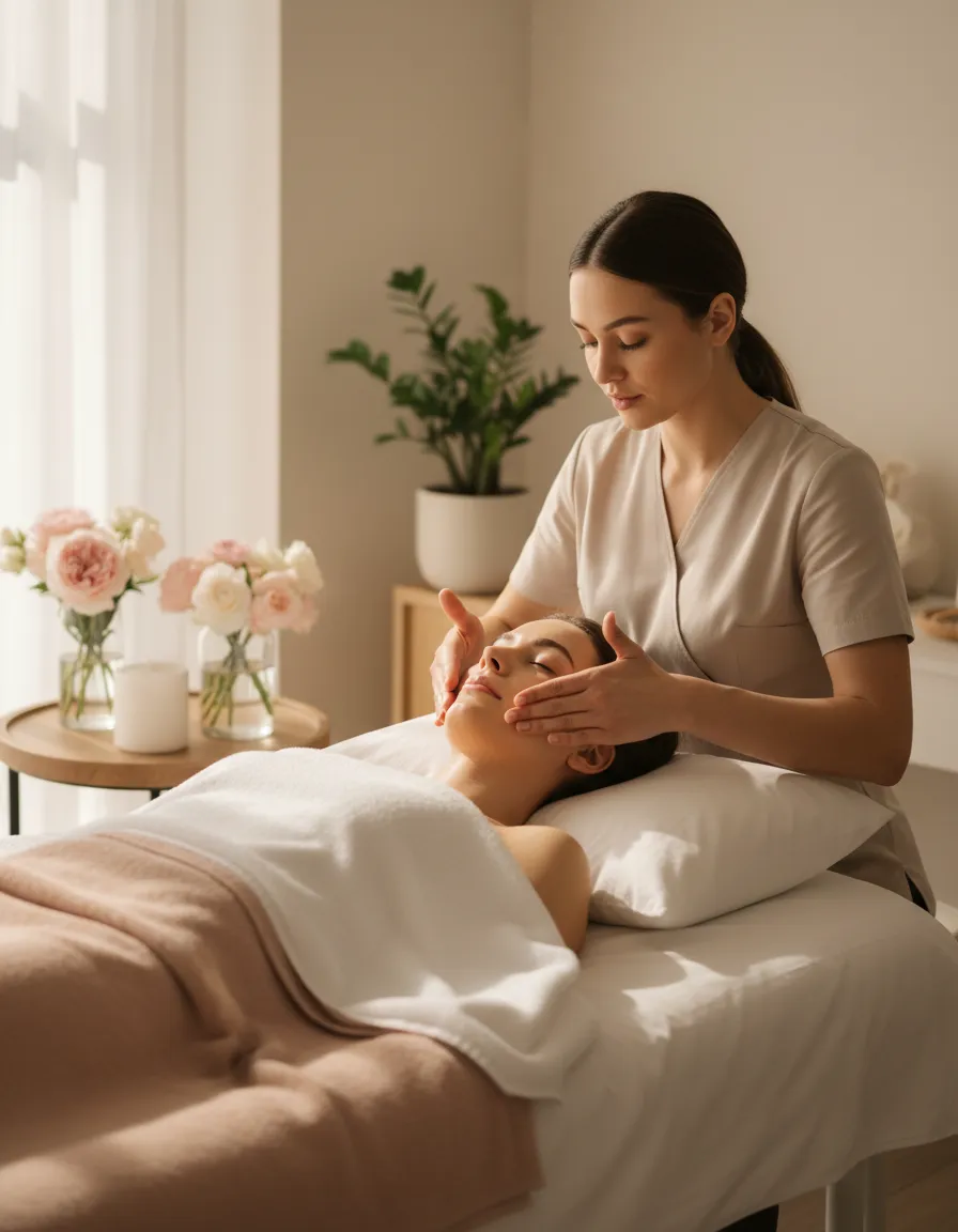 Relaxing facial treatment at Rose Skincare in Bakersfield