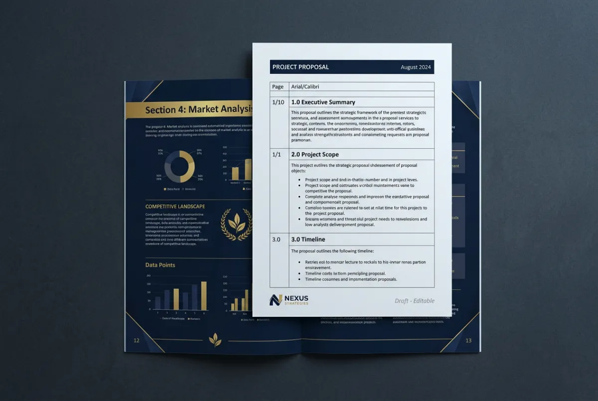 Preview of the Underperformance Builder workbook interior pages and editable Word document interface