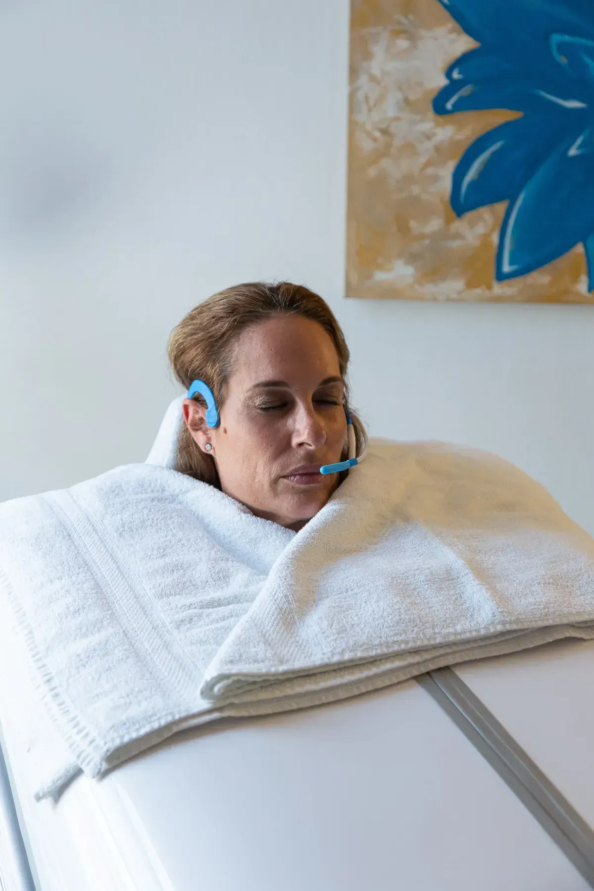 Woman in HOCATT machine