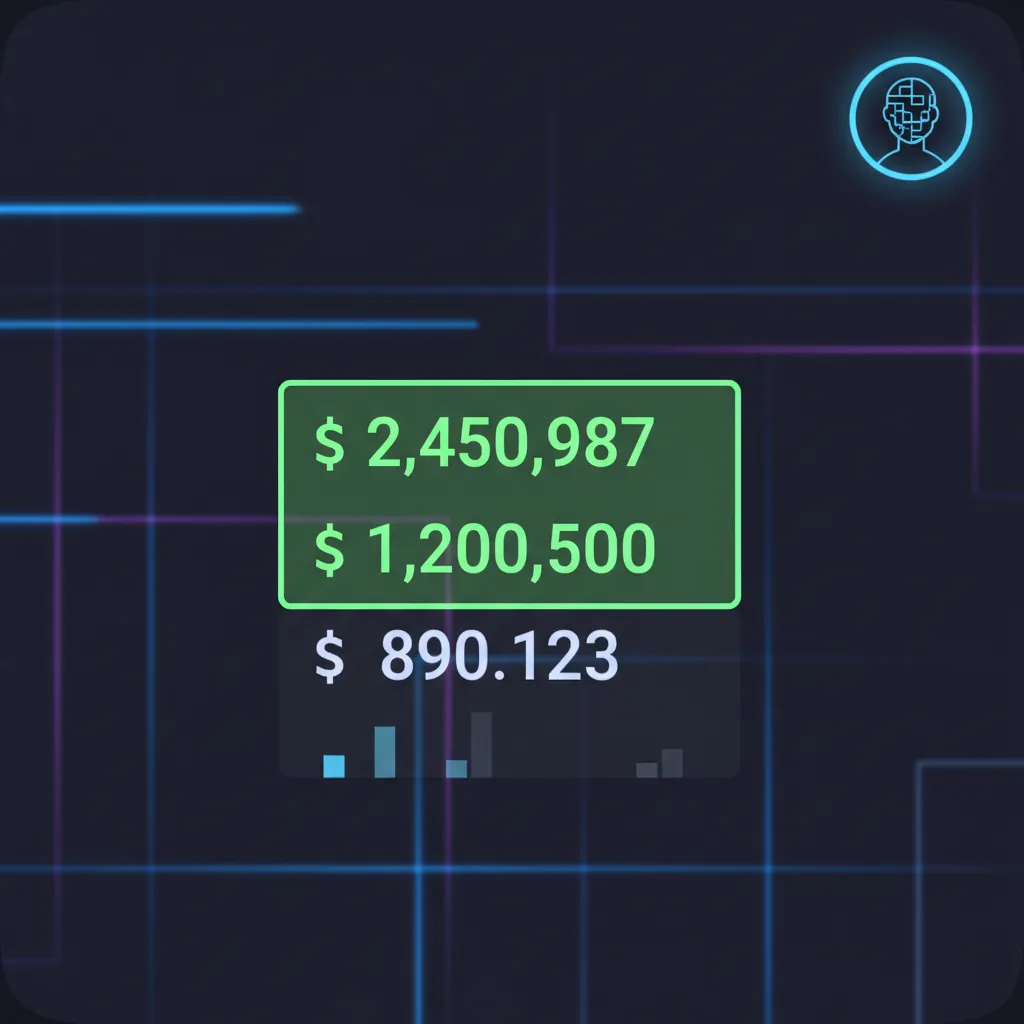 Cropped analytics screenshot with highlighted revenue numbers, 1:1 tile