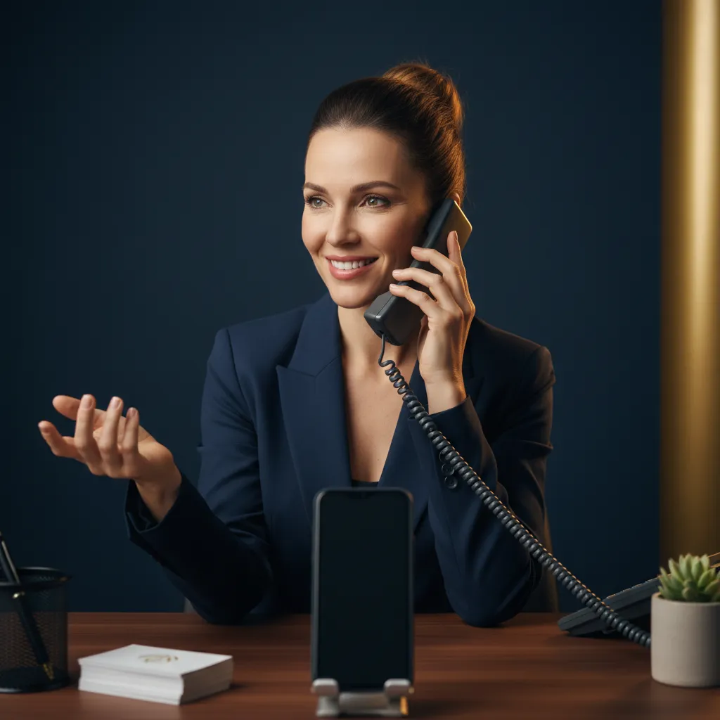 Professional business environment highlighting AI voice agents