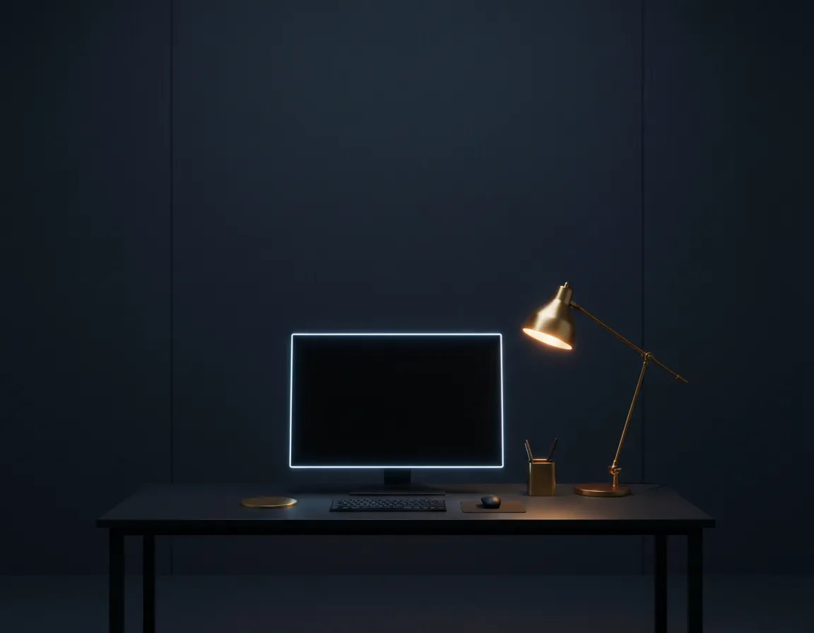 Sleek digital workstation integrating modern technology