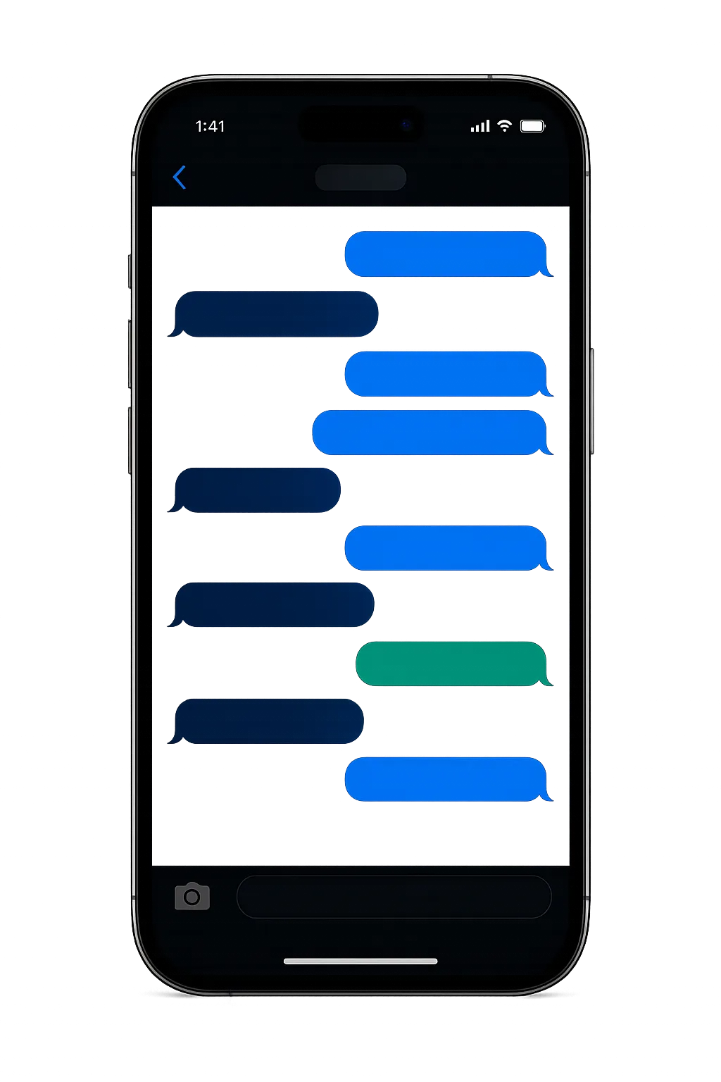 Smartphone demonstrating automated lead recovery SMS conversation