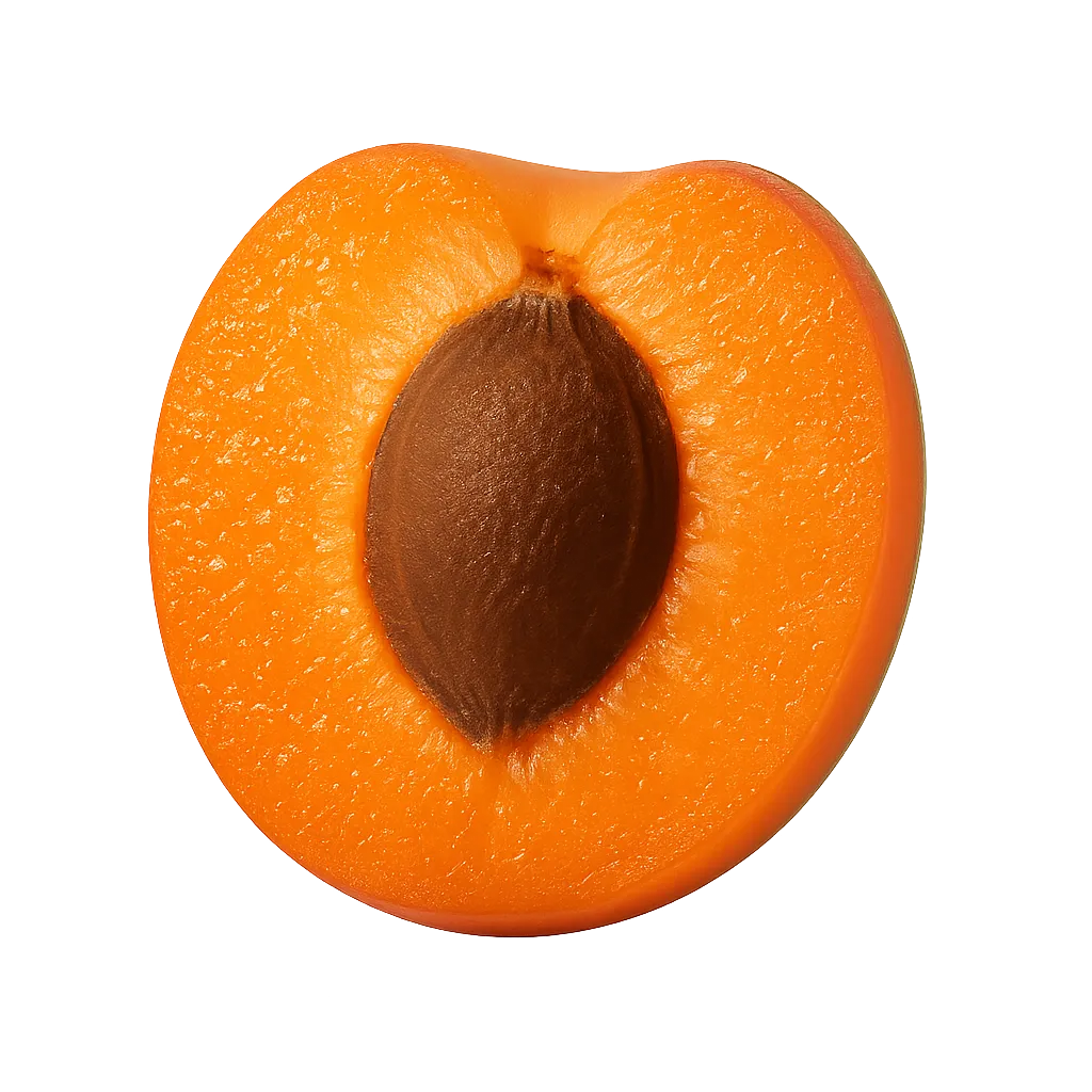 Albaricoque fresco cortado