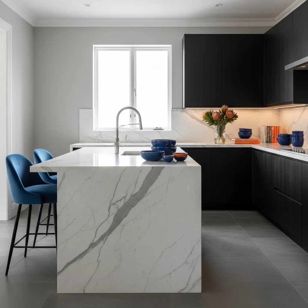 Exquisite custom kitchen featuring state-of-the-art materials