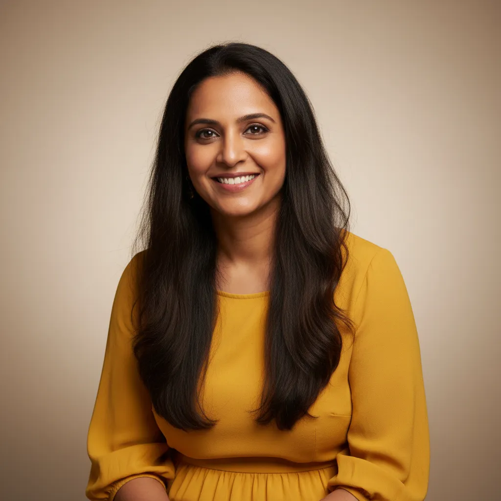 A cheerful woman in her 30s journaling at a sunlit kitchen table, surrounded by plants and books, symbolising self-reflection and growth.