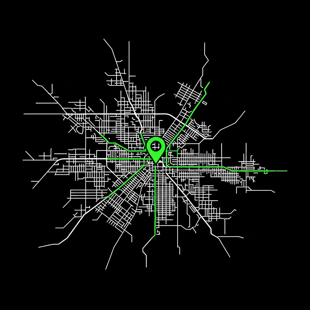 Brutalist Map of Downtown Albuquerque