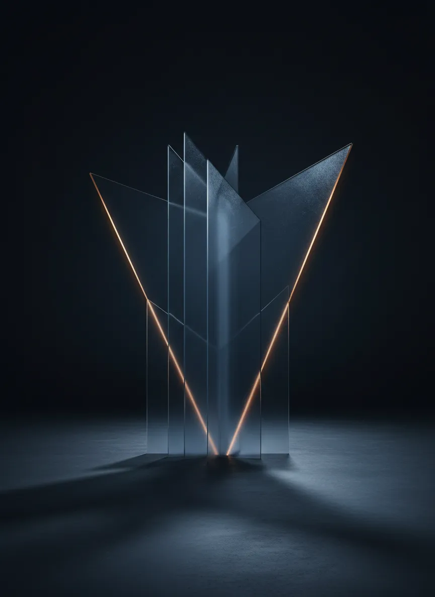 Abstract architectural image with sharp edges