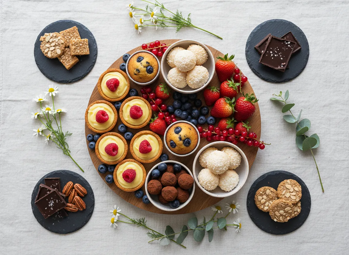 Beautiful dessert board and appetizers at BLOSSOM event
