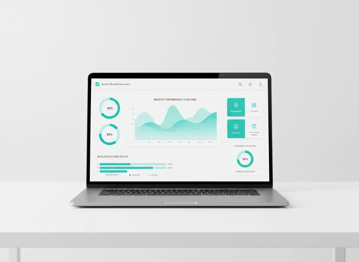 Modern backup and disaster recovery dashboard visualization
