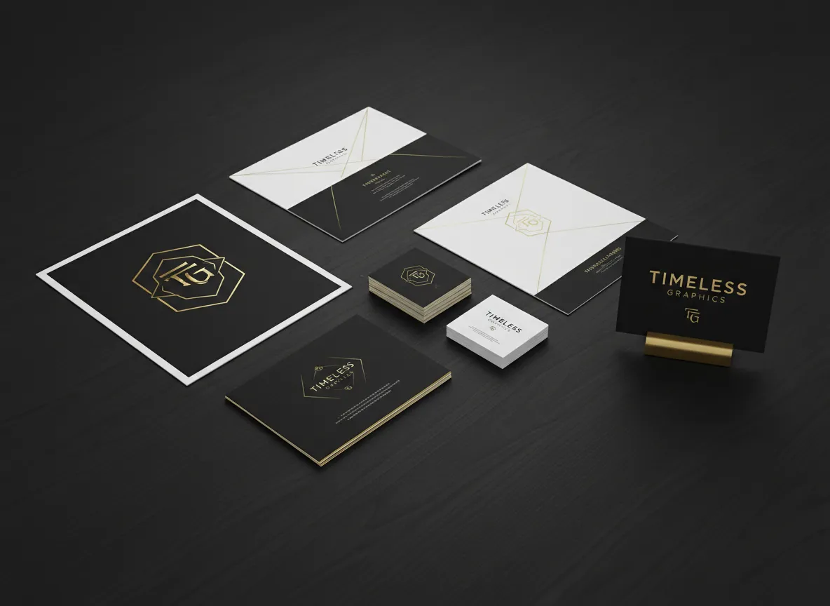 Timeless Graphics printed materials mockup