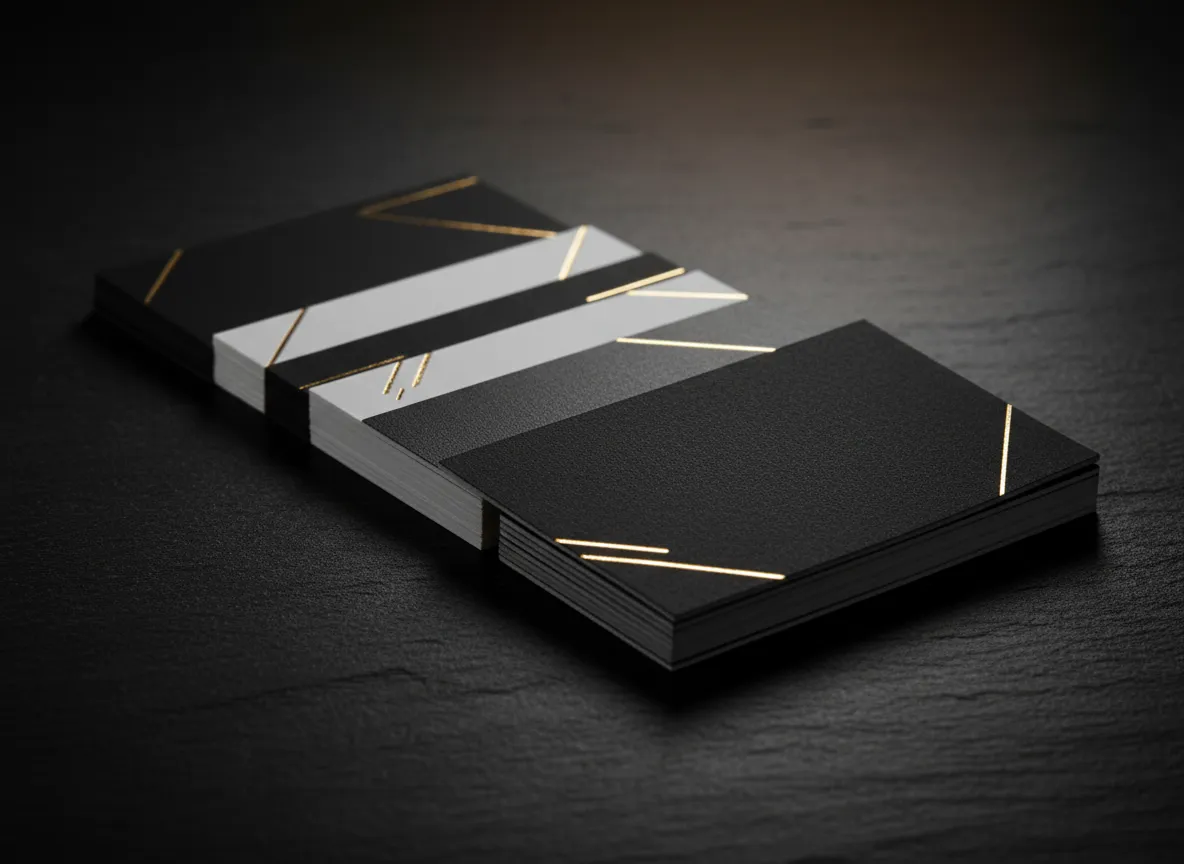 Premium business cards with custom finishes