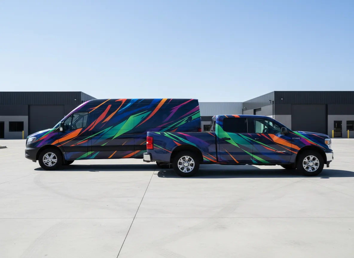 Commercial vehicle wrap design and installation