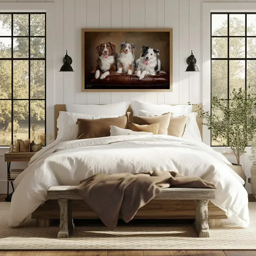 Finished artwork in a beautiful home