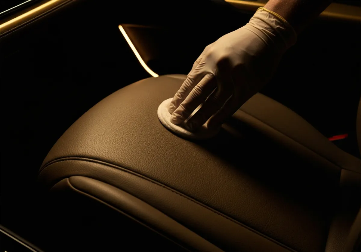 Tactile premium leather conditioning application