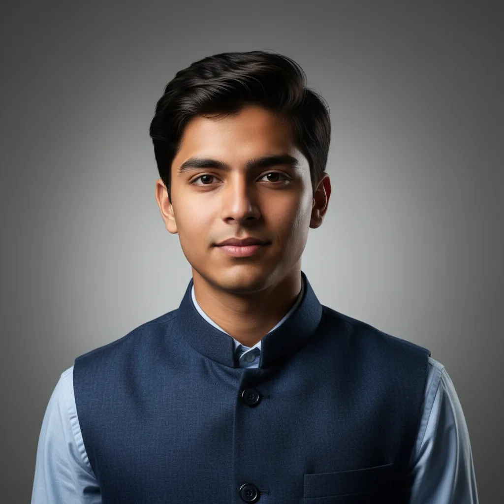 Student portrait - Rahul, 10th pass through NIOS