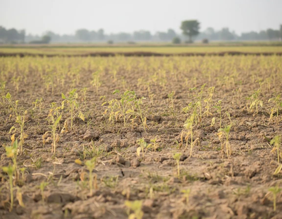 Before: Before using Smart Agro Care products - low yield crop