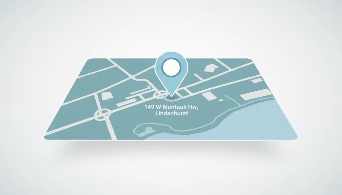 Map showing 149 W Montauk Hwy, Lindenhurst, NY 11757