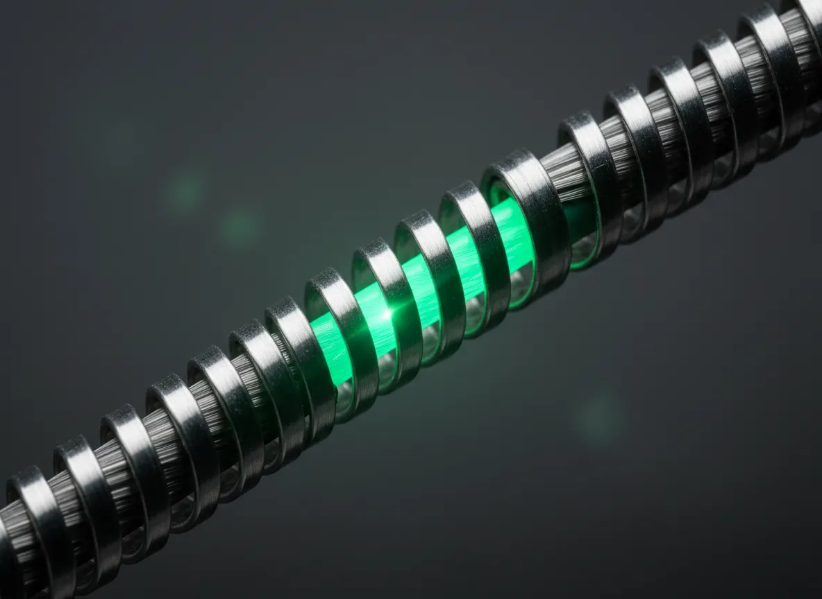 nanoFIBER armored cable close-up