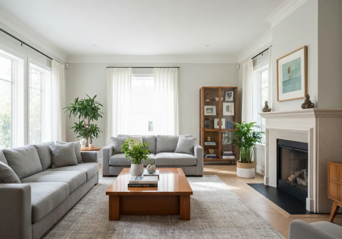 Beautifully staged living room