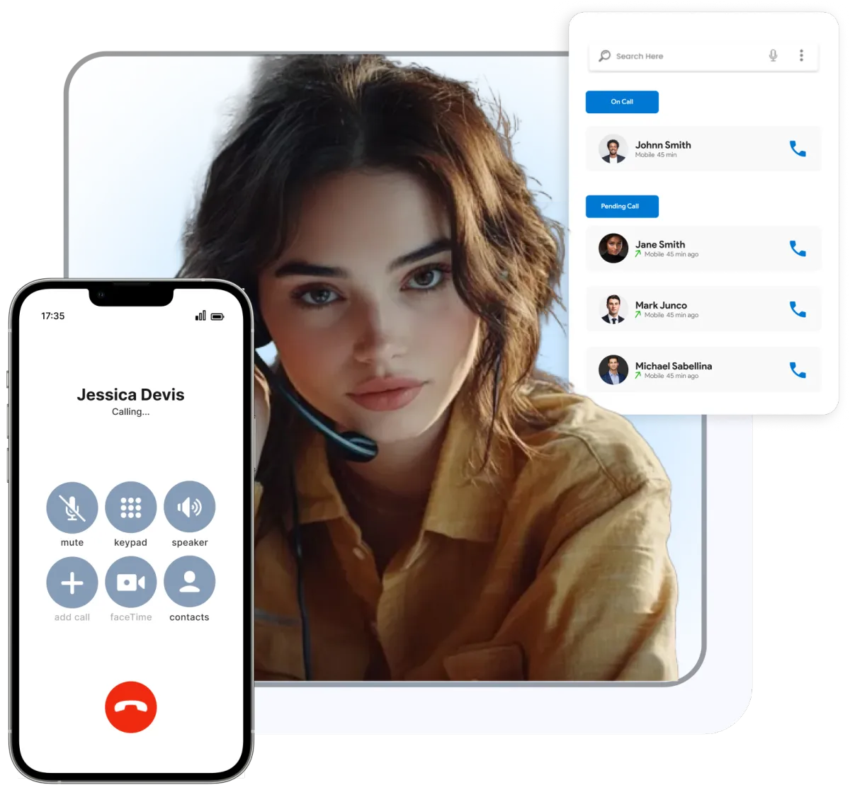 Phone call engagement interface