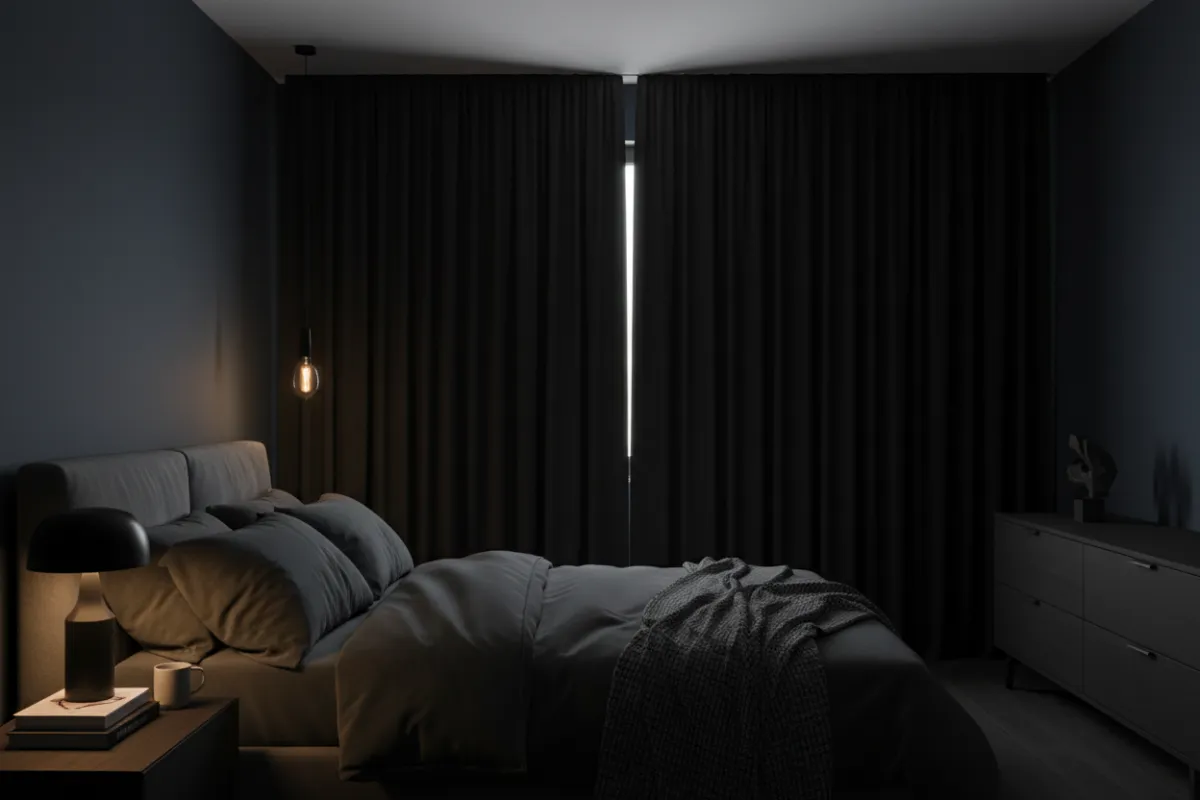 Blackout curtains for complete light control in bedrooms