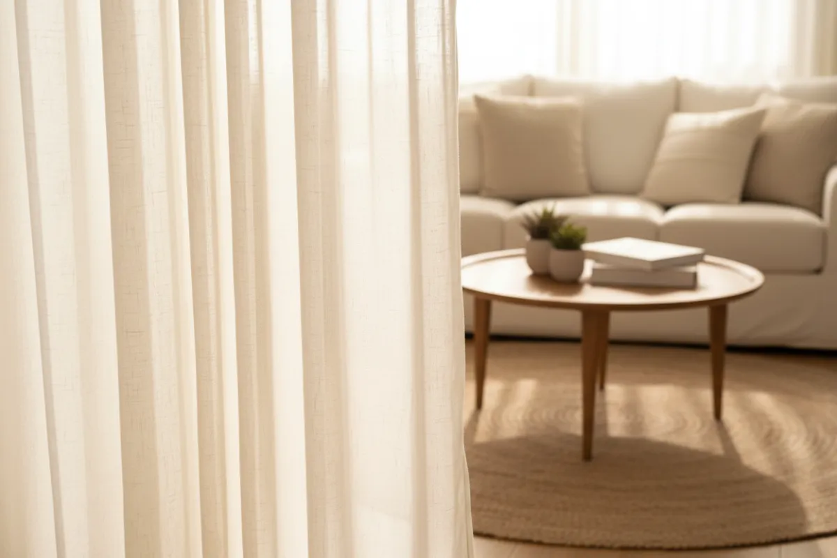 Light-filtering sheer curtains for soft daylight in Bengaluru homes