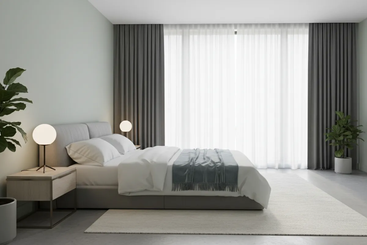 Semi-privacy curtains and blinds for bedrooms in Bengaluru homes