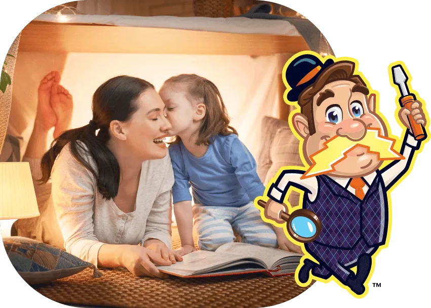 Electrician cartoon character