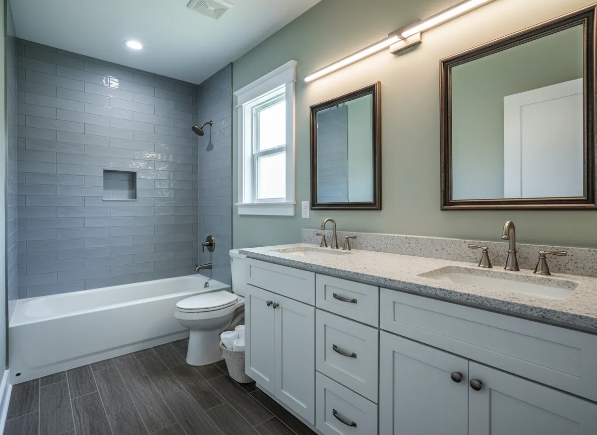 Bathroom renovation in North Central Florida showing full scope remodel