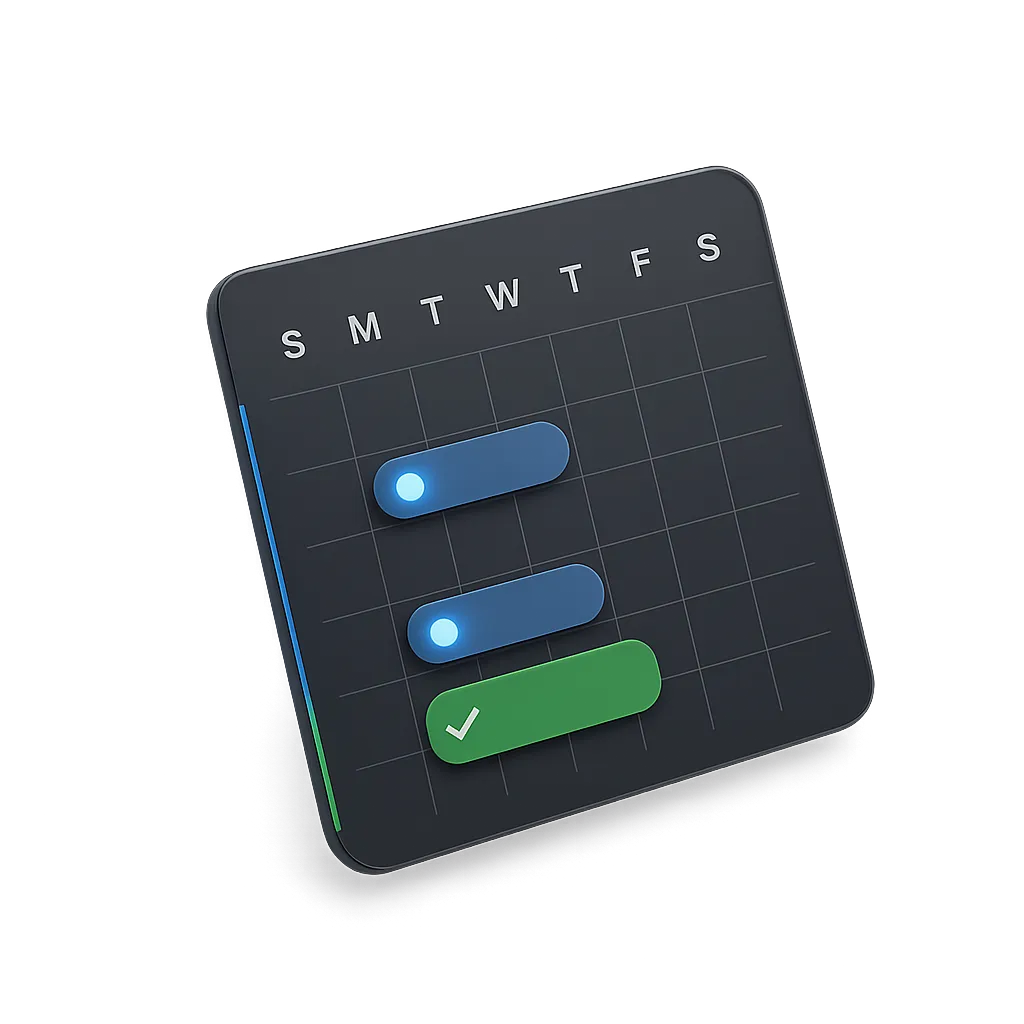 Automated conversational booking and message nodes in CRM interface