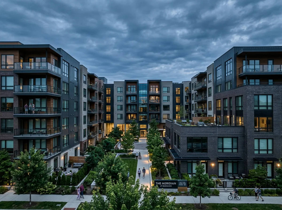 Contemporary multi-family residential building complex