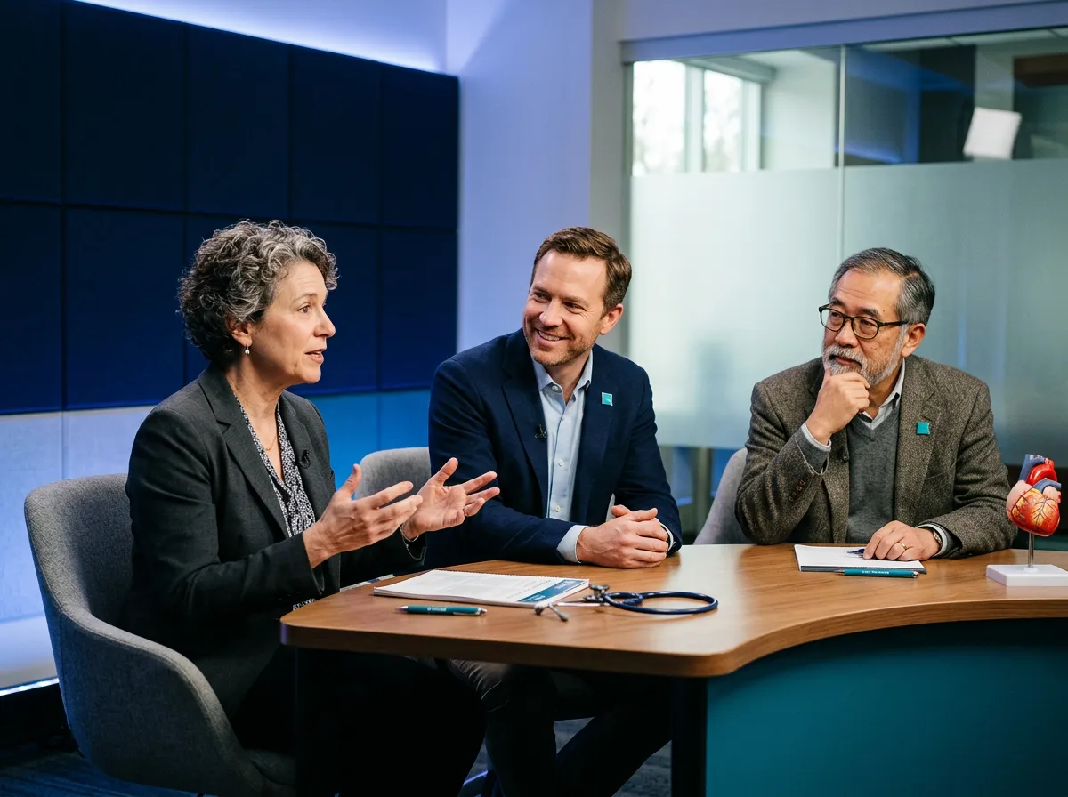 Physicians leading interactive specialty roundtables and peer debates