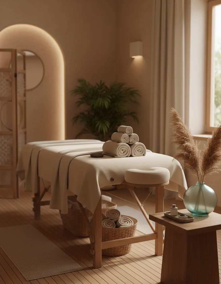 A serene, premium wellness spa designed for deep relaxation