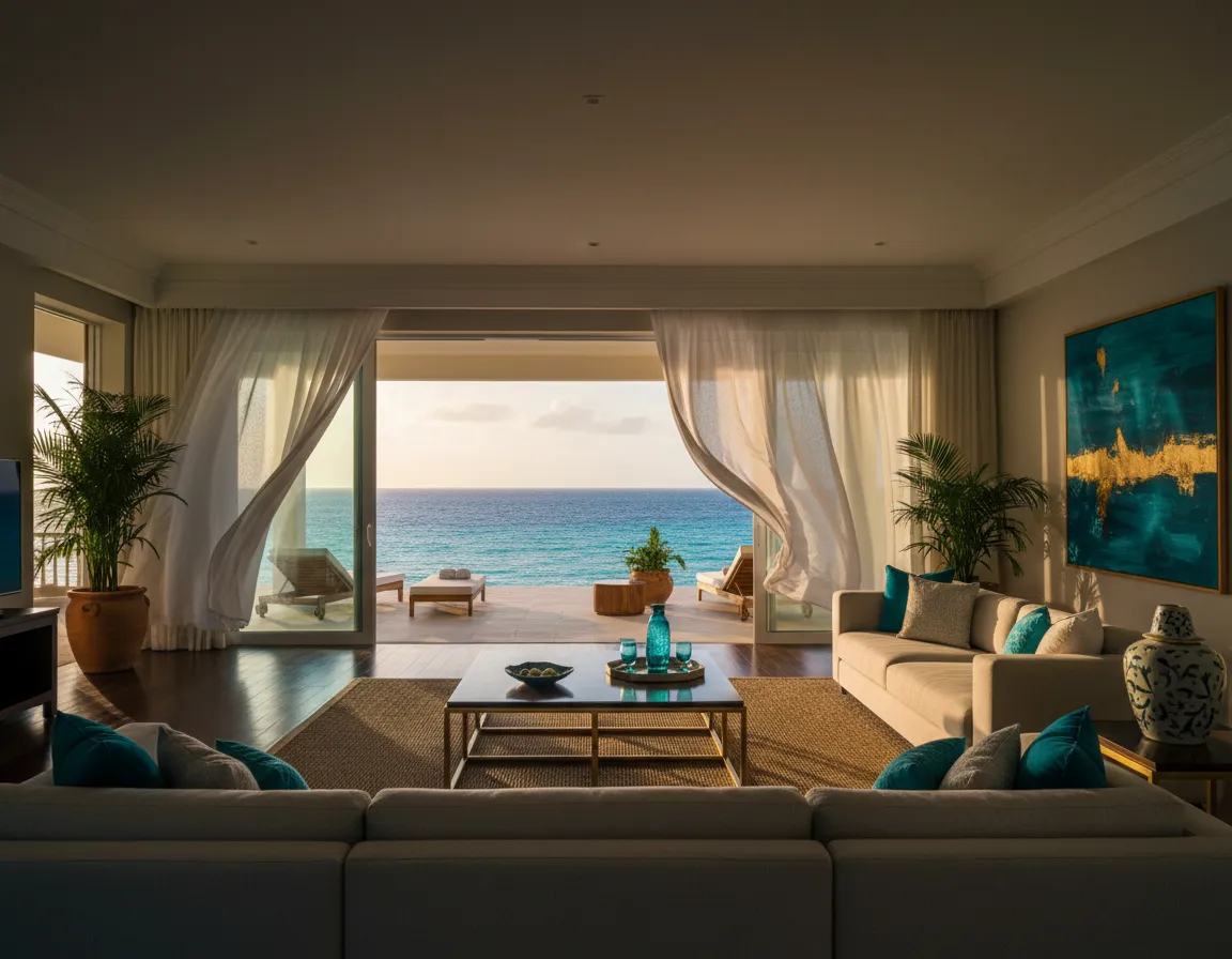 Welcoming luxury Jamaican villa interior