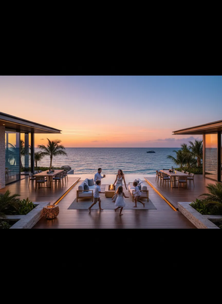 Miami beachfront luxury property with ocean views and Art Deco style