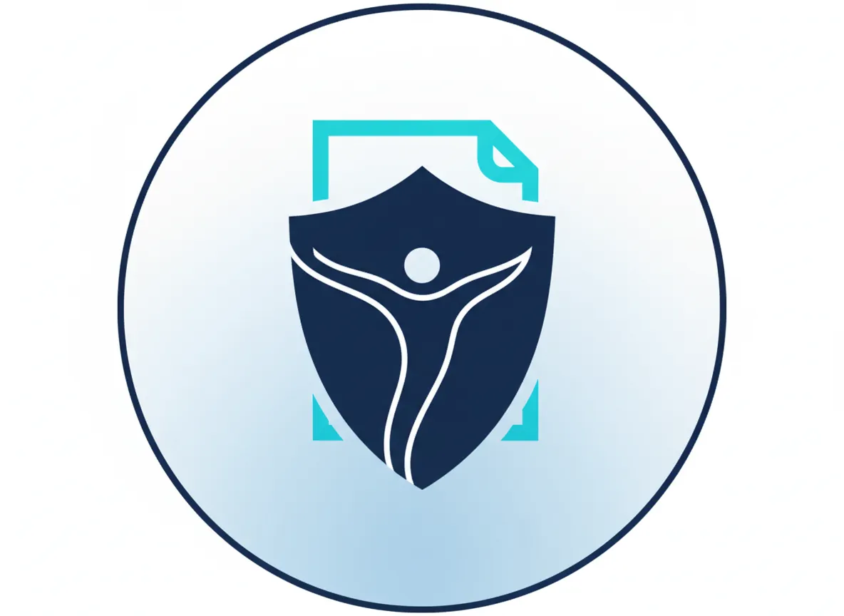 Modern abstract illustration representing secure and confidential coaching and consulting services