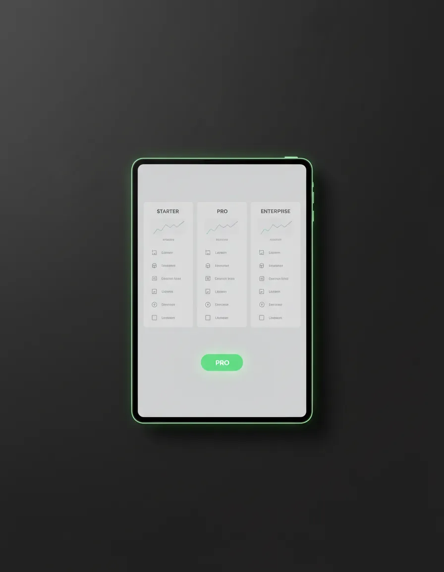 Modern digital interface illustrating affordable pricing and high value