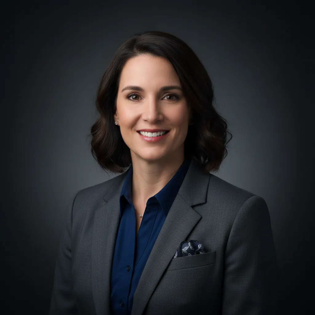 A diverse team of professionals collaborating around a digital interface in a modern office, with AI graphics displayed on a large screen. The group includes men and women of various ages and backgrounds. 1:1 aspect ratio.