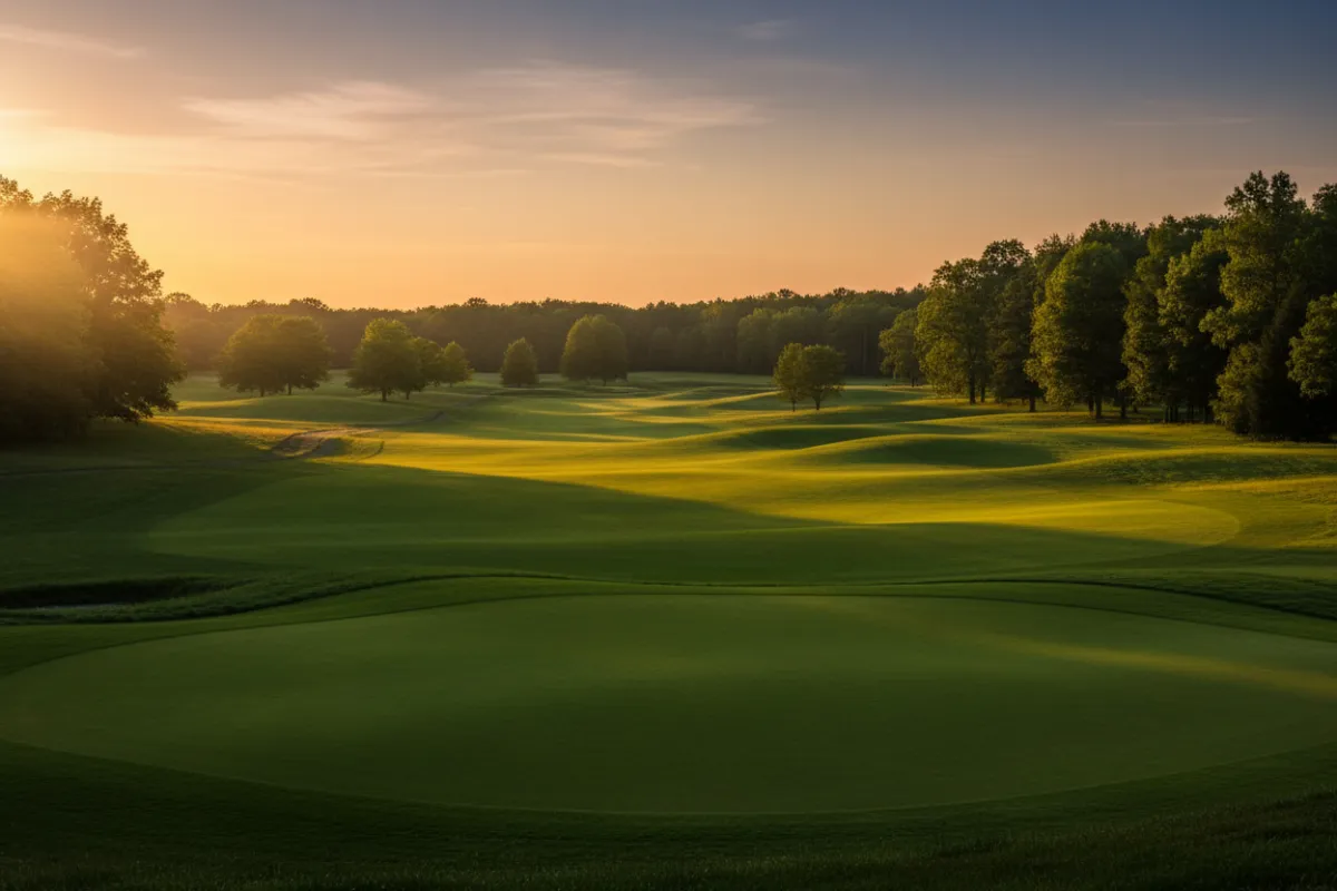 Scenic weekend golf landscape