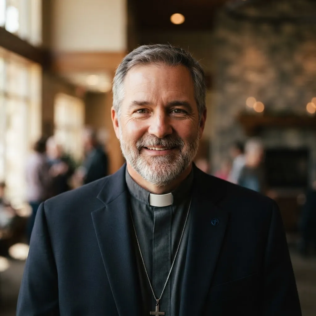 Portrait of Pastor David Sterling in warm natural light