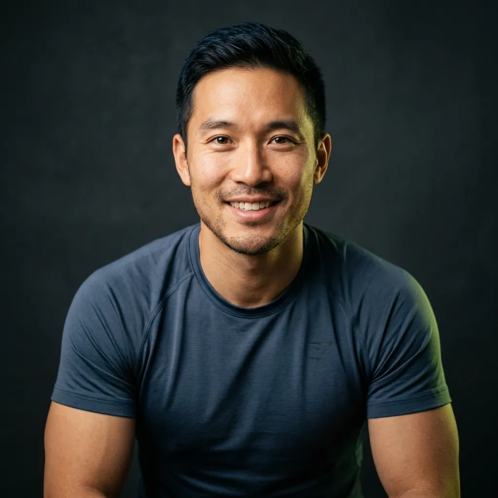 Portrait of Marcus Chen, marathon runner
