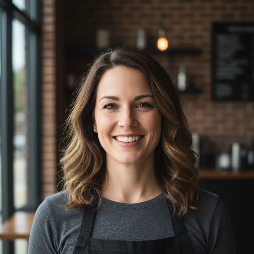Headshot of Lena, cafe owner